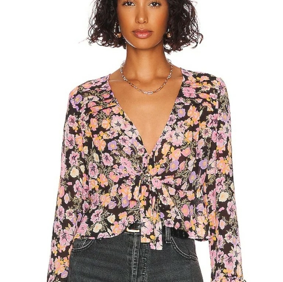 Free People Maybel Ruffle Crop Top - Picture 2 of 8